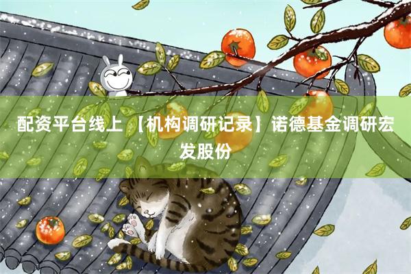 配资平台线上 【机构调研记录】诺德基金调研宏发股份