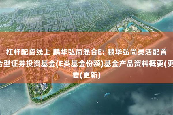 杠杆配资线上 鹏华弘尚混合E: 鹏华弘尚灵活配置混合型证券投资基金(E类基金份额)基金产品资料概要(更新)