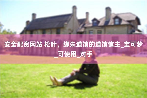 安全配资网站 松叶，缘朱道馆的道馆馆主_宝可梦_可使用_对手