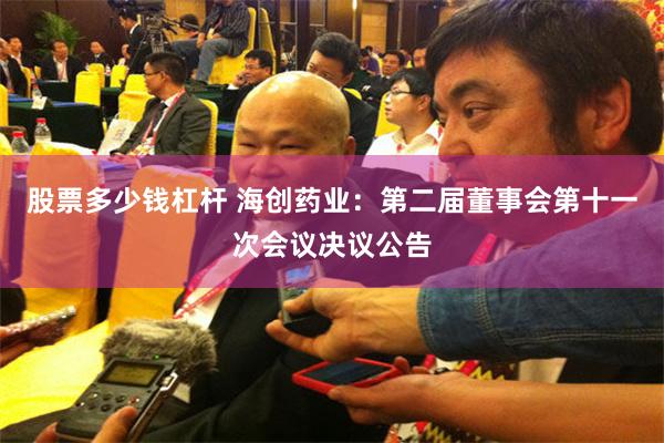 股票多少钱杠杆 海创药业：第二届董事会第十一次会议决议公告